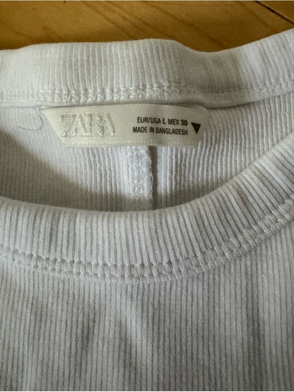 Zara White Ribbed Tank Top - Picture 2 of 3
